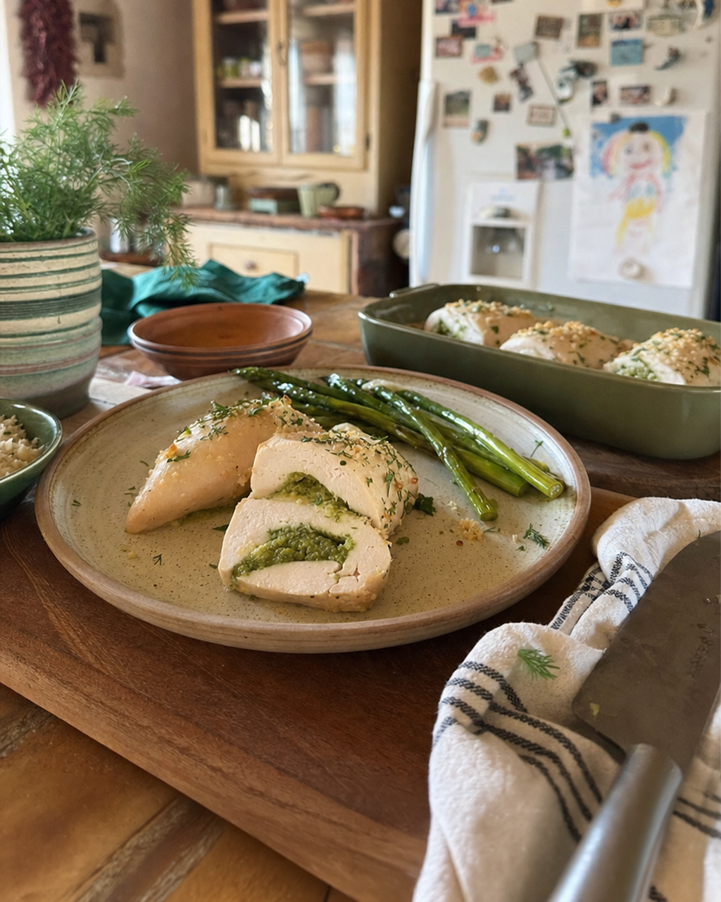 Hatch Chile Chicken (Green Chile Pesto Stuffed Chicken)