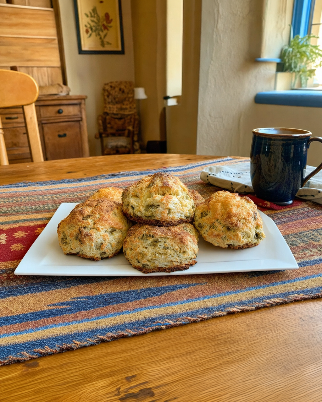 Hatch Green Chile and Cheddar Biscuits
