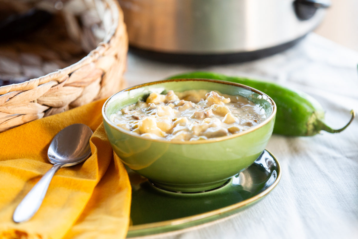 Gringo Posole with Hatch Green Chile