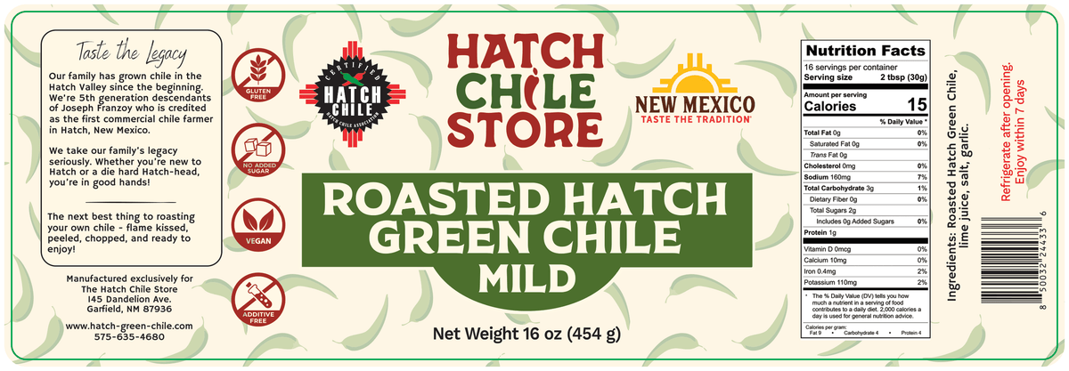 Roasted Hatch Green Chile (Jarred)