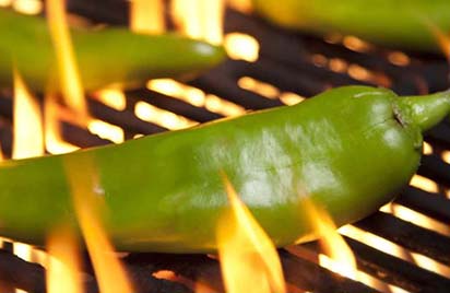 Roasted Hatch Green Chile on the Grill