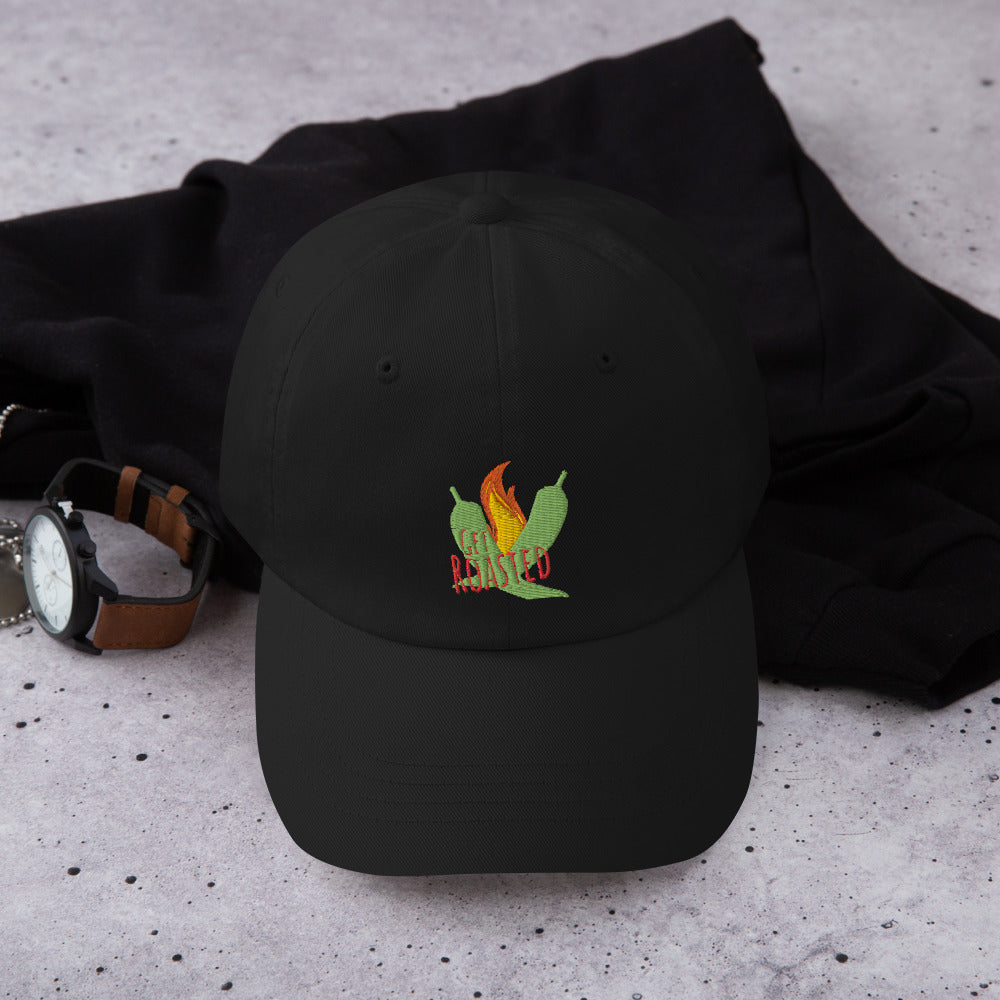 Black Get Roasted Dad Hat - Hatch Green Chile Store