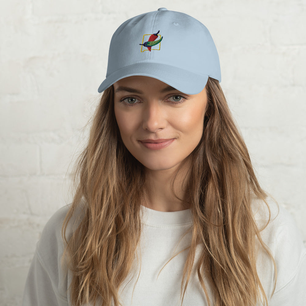 Blue Question Dad Hat - Hatch Green Chile Store