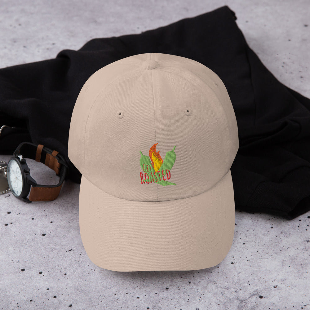 Beige Get Roasted Dad Hat - Hatch Green Chile Store