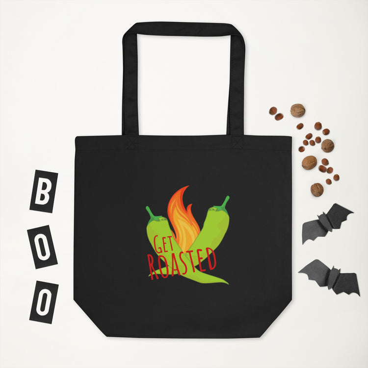 Black Get Roasted Tote Bag - Hatch Green Chile Store