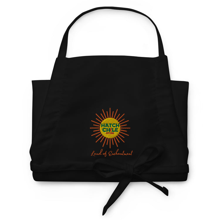 Black Land of Enchantment Embroidered Apron - Hatch Green Chile Store