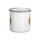 Get Roasted Enamel Mug — enamel mug, 12 oz in white, front view