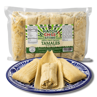 Hatch Green Chile Chicken Tamales