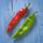 Red and green Hatch chile pods side by side