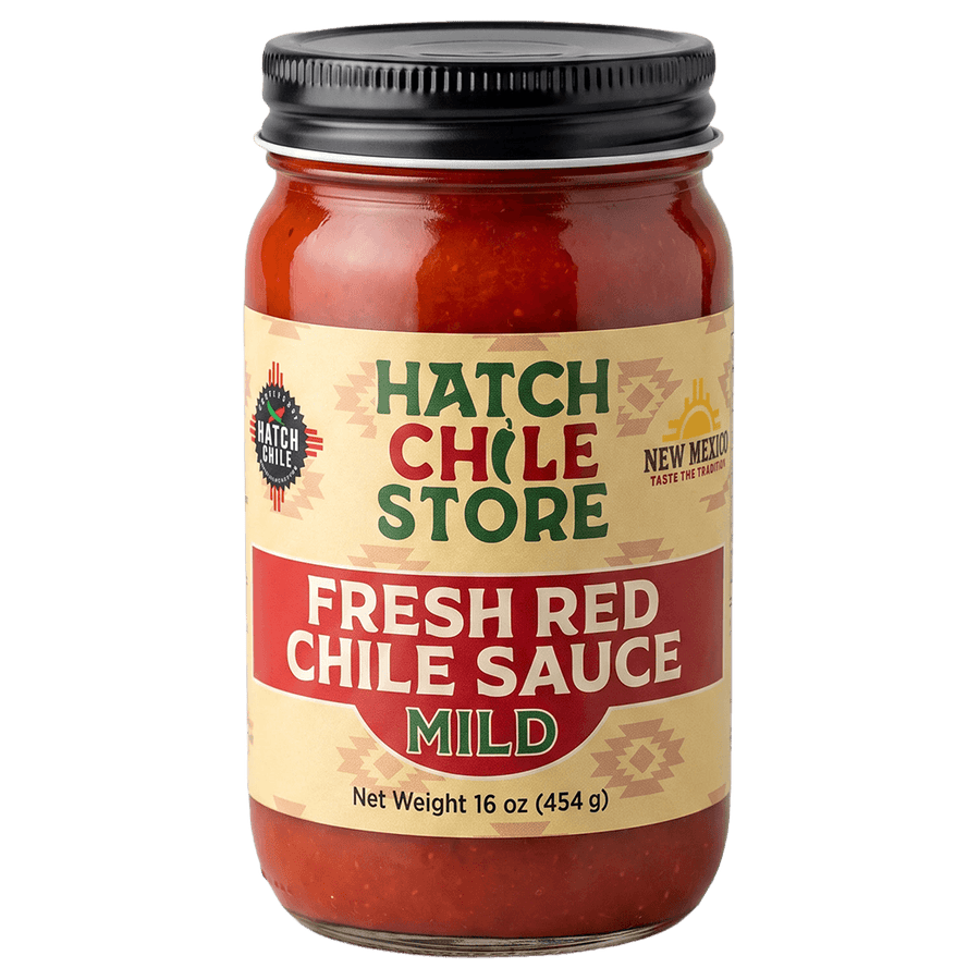 16 oz jar of Hatch Chile Store Fresh Red Chile Sauce, mild