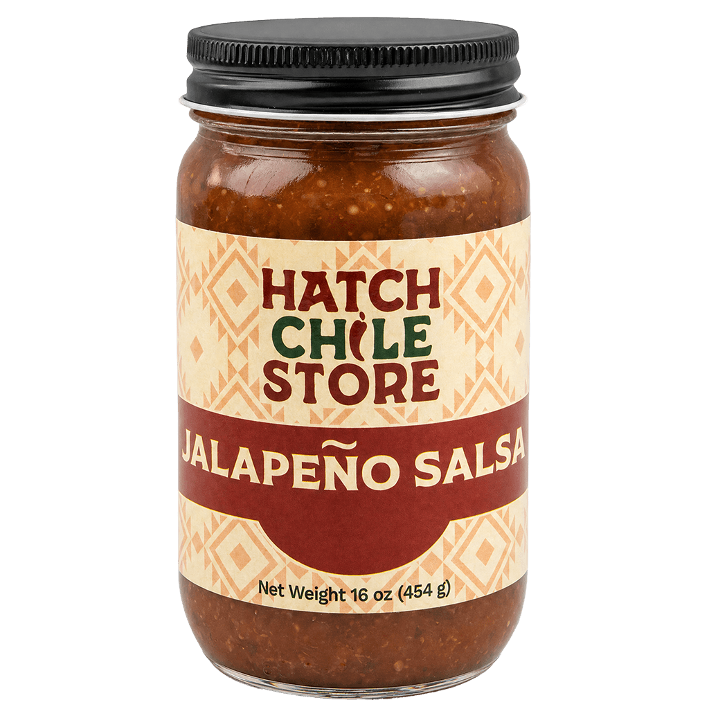 16 oz jar of Hatch jalapeño salsa