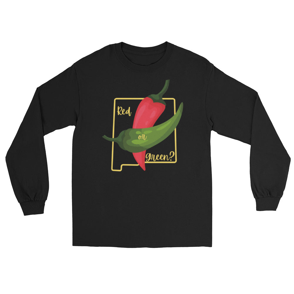 Black State Question Long Sleeve Shirt - Hatch Green Chile Store
