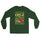Red & Green Long Sleeve Shirt — men's long sleeve shirt in forest green, front view