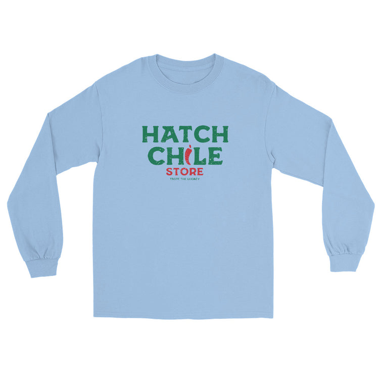 Blue Hatch Chile Store Long Sleeve Shirt - Hatch Green Chile Store