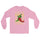 Red & Green Long Sleeve Shirt — men's long sleeve shirt in light pink, front view