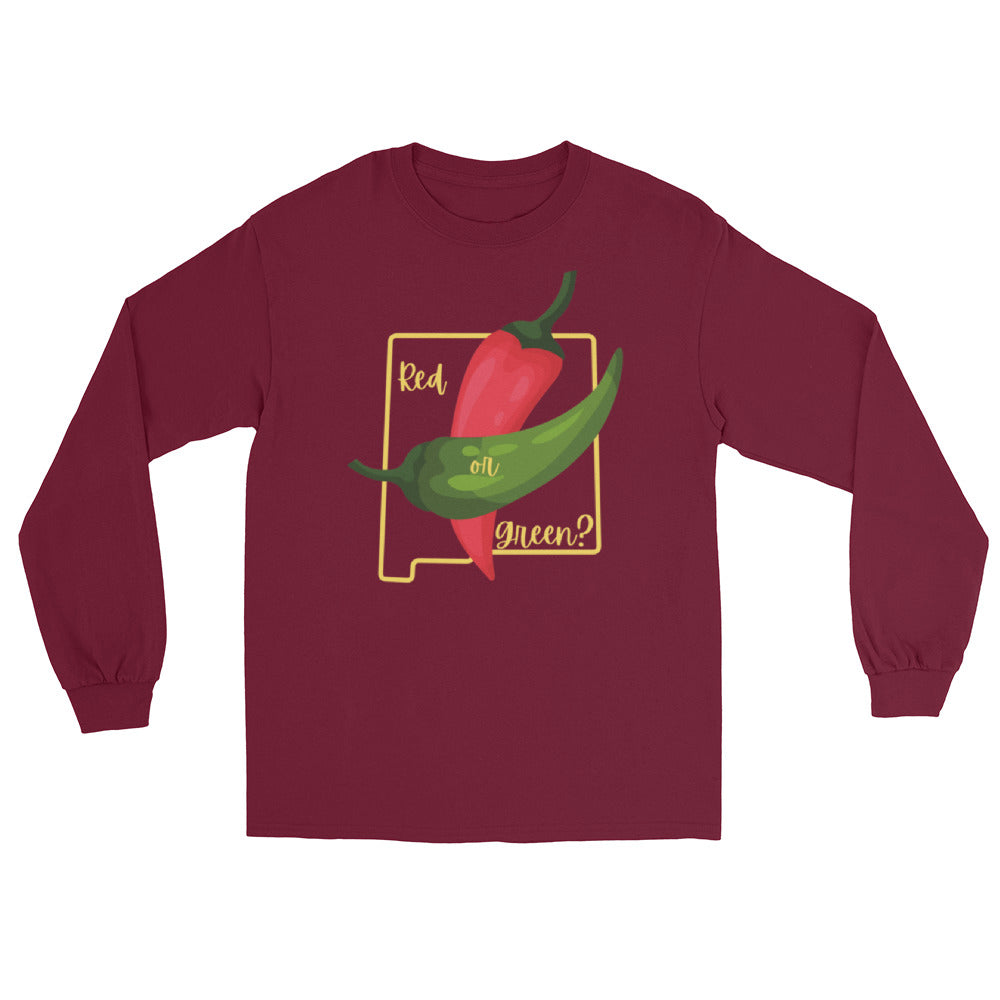 Red State Question Long Sleeve Shirt - Hatch Green Chile Store
