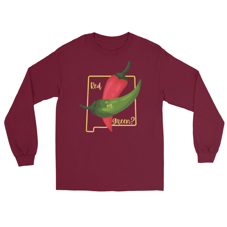 Red State Question Long Sleeve Shirt - Hatch Green Chile Store