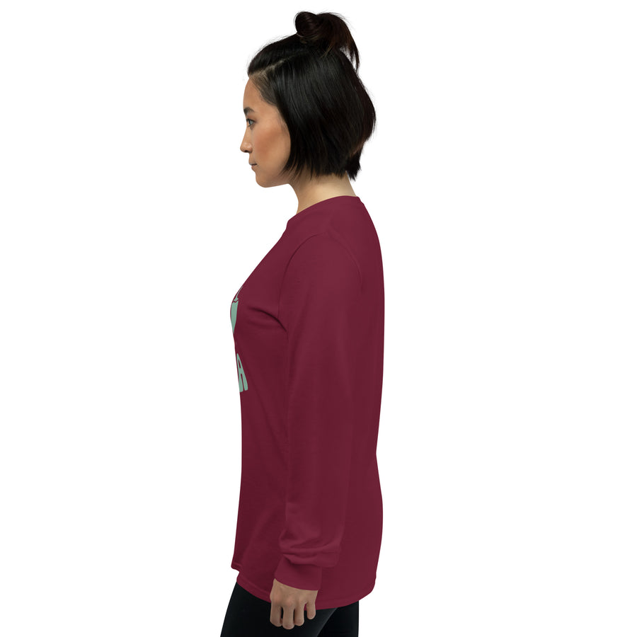 Era Long Sleeve Shirt — men's long sleeve shirt in maroon, left view