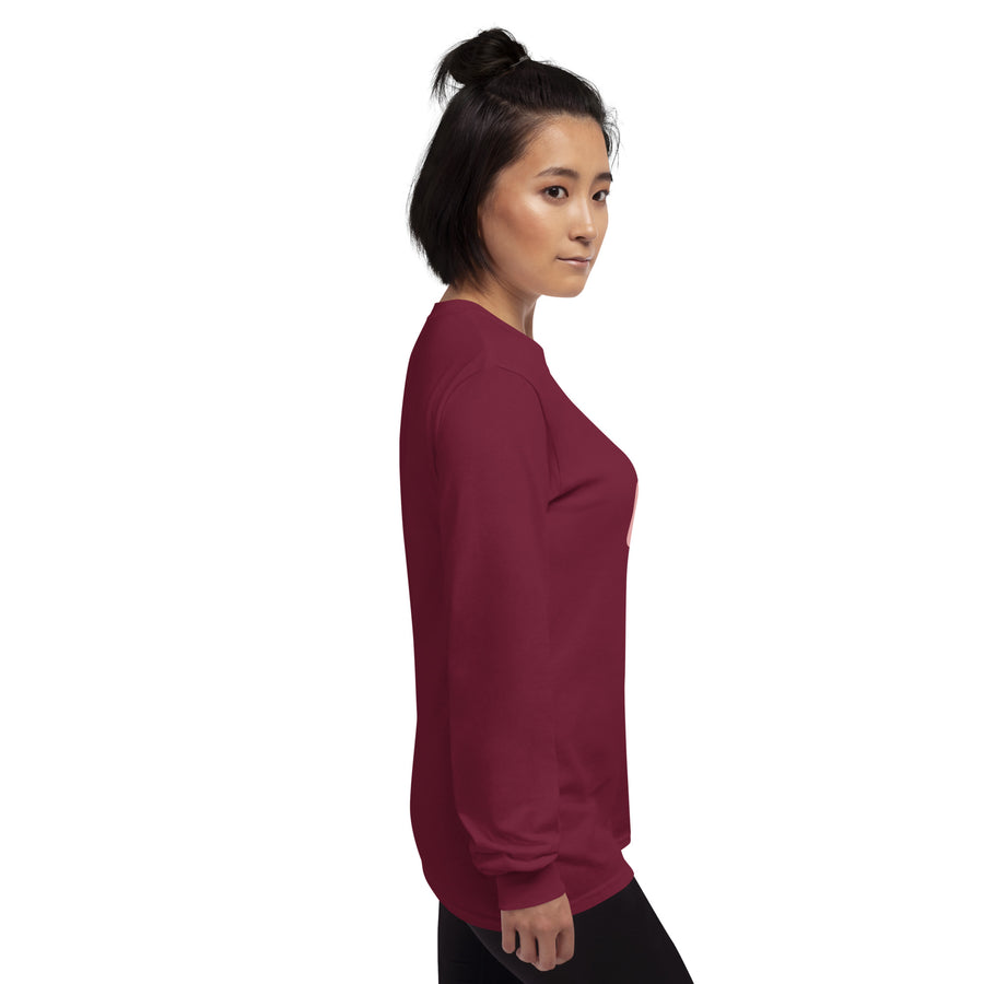 Era Long Sleeve Shirt — men's long sleeve shirt in maroon, right view