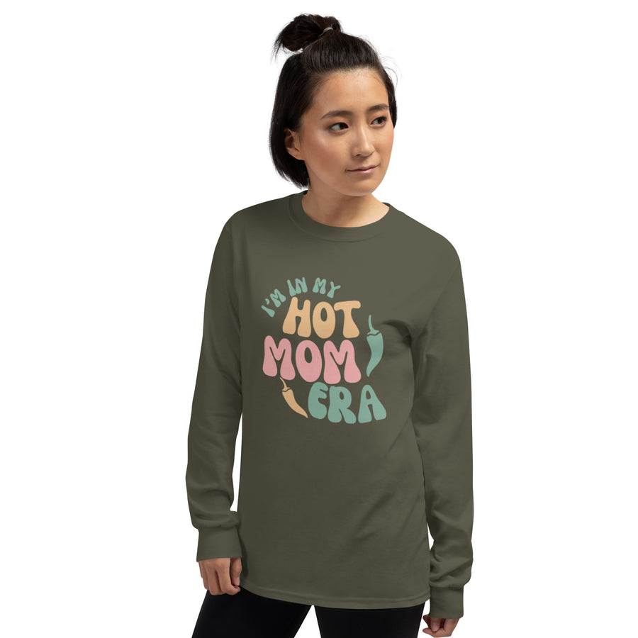 Era Long Sleeve Shirt — men's long sleeve shirt in military green, front left view