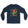Navy Blue State Question Long Sleeve Shirt