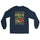 Red & Green Long Sleeve Shirt — men's long sleeve shirt in navy, front view