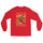 Red & Green Long Sleeve Shirt — men's long sleeve shirt in red, front view