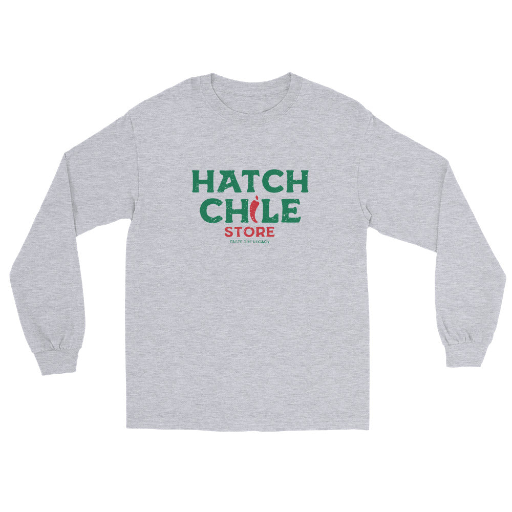 Grey Hatch Chile Store Long Sleeve Shirt - Hatch Green Chile Store