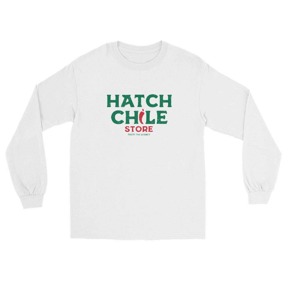 White Hatch Chile Store Long Sleeve Shirt - Hatch Green Chile Store