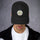 Get Roasted Trucker Cap — retro trucker hat in black, front view