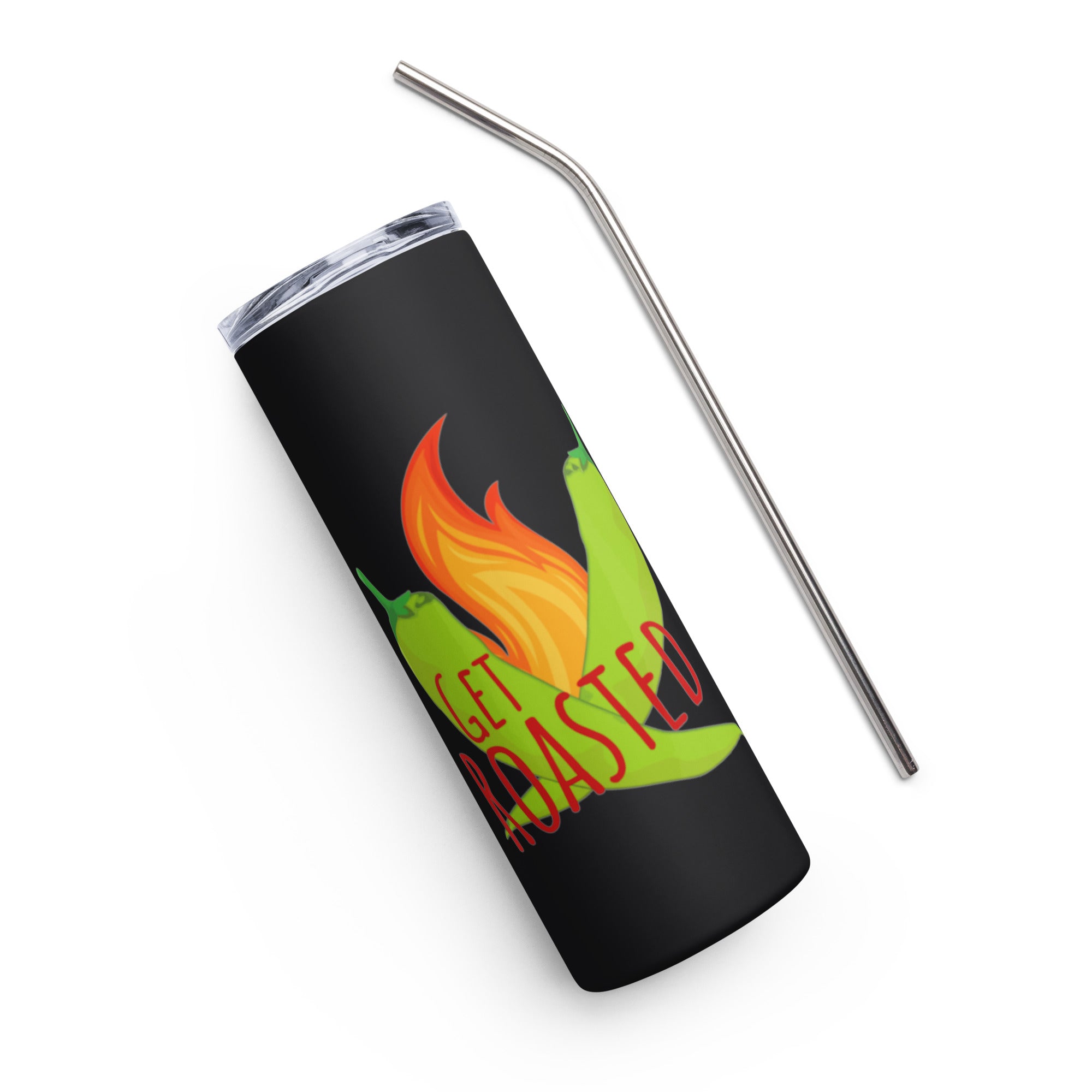 Black Get Roasted Tumbler - Hatch Chile Store
