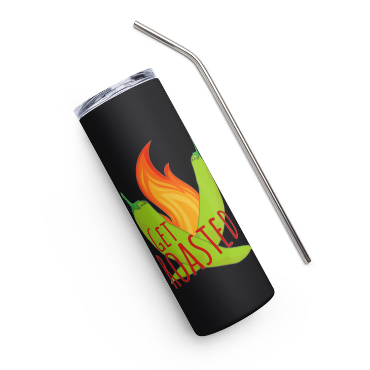 Black Get Roasted Tumbler - Hatch Chile Store
