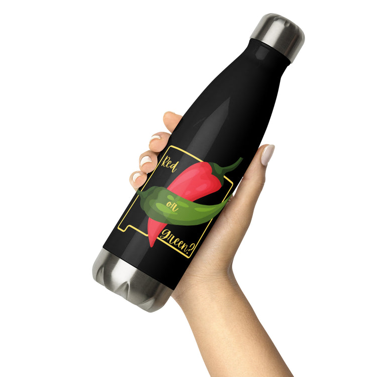 Black State Question Water Bottle - Hatch Green Chile Store