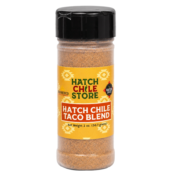 Hatch Chile Store taco blend seasoning in a 2 oz shaker jar