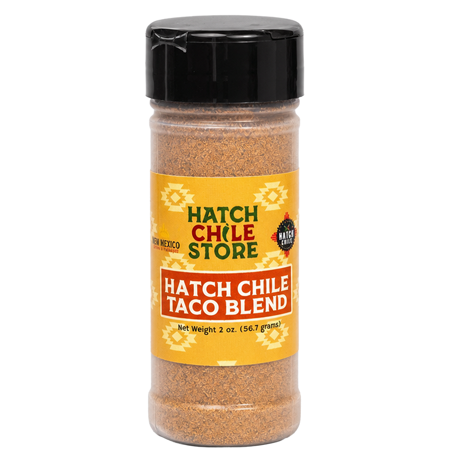 Hatch Chile Store taco blend seasoning in a 2 oz shaker jar