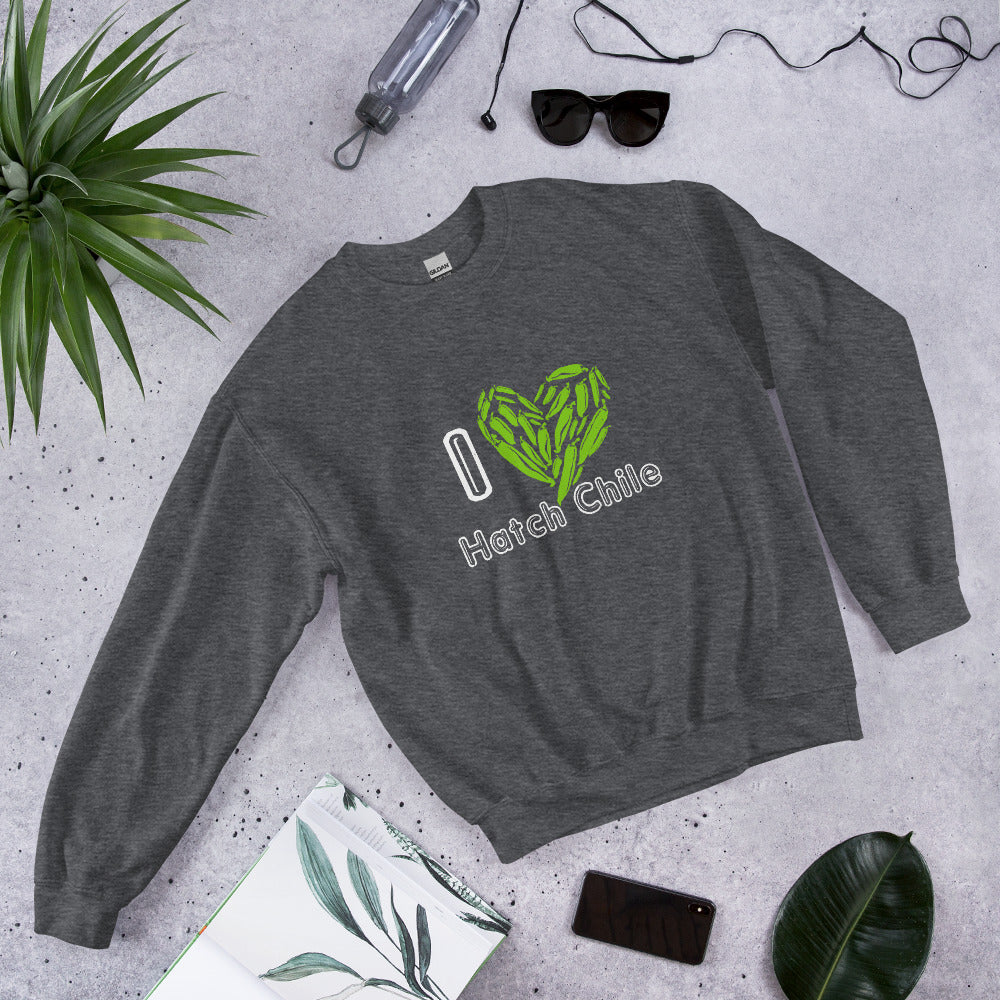 Grey I Love Hatch Chile Sweatshirt