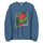 State Question Sweatshirt — crew neck sweatshirt in indigo blue, front view