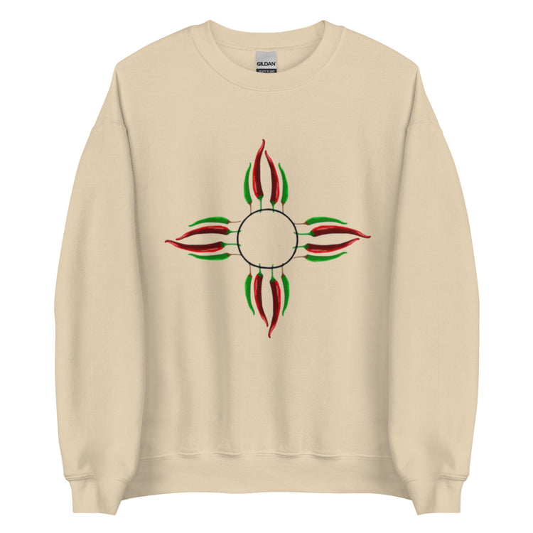 Chile Zia Sweatshirt - Cream - Hatch Green Chile Store