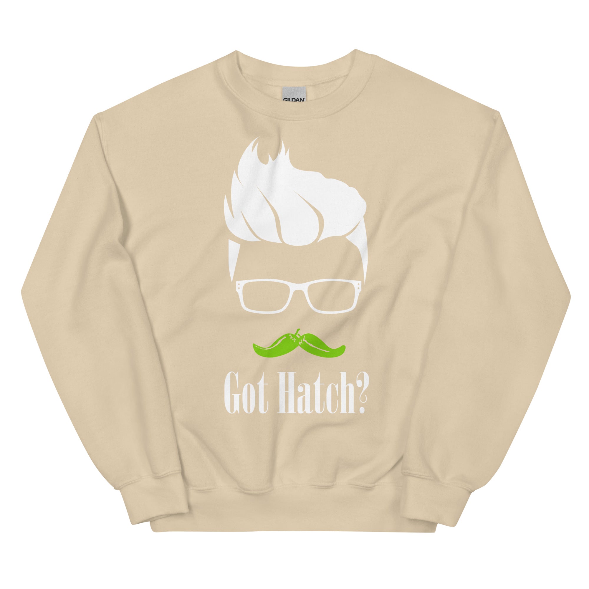 Beige Unisex Neck Sweatshirt Cream - Hatch Green Chile Store