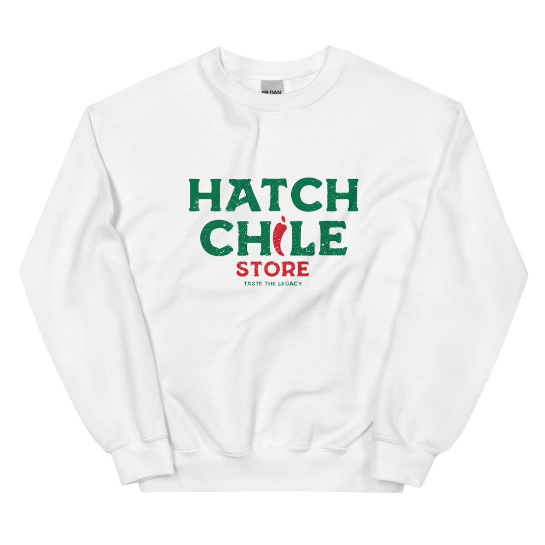White Hatch Chile Store Sweatshirt - Hatch Green Chile Store