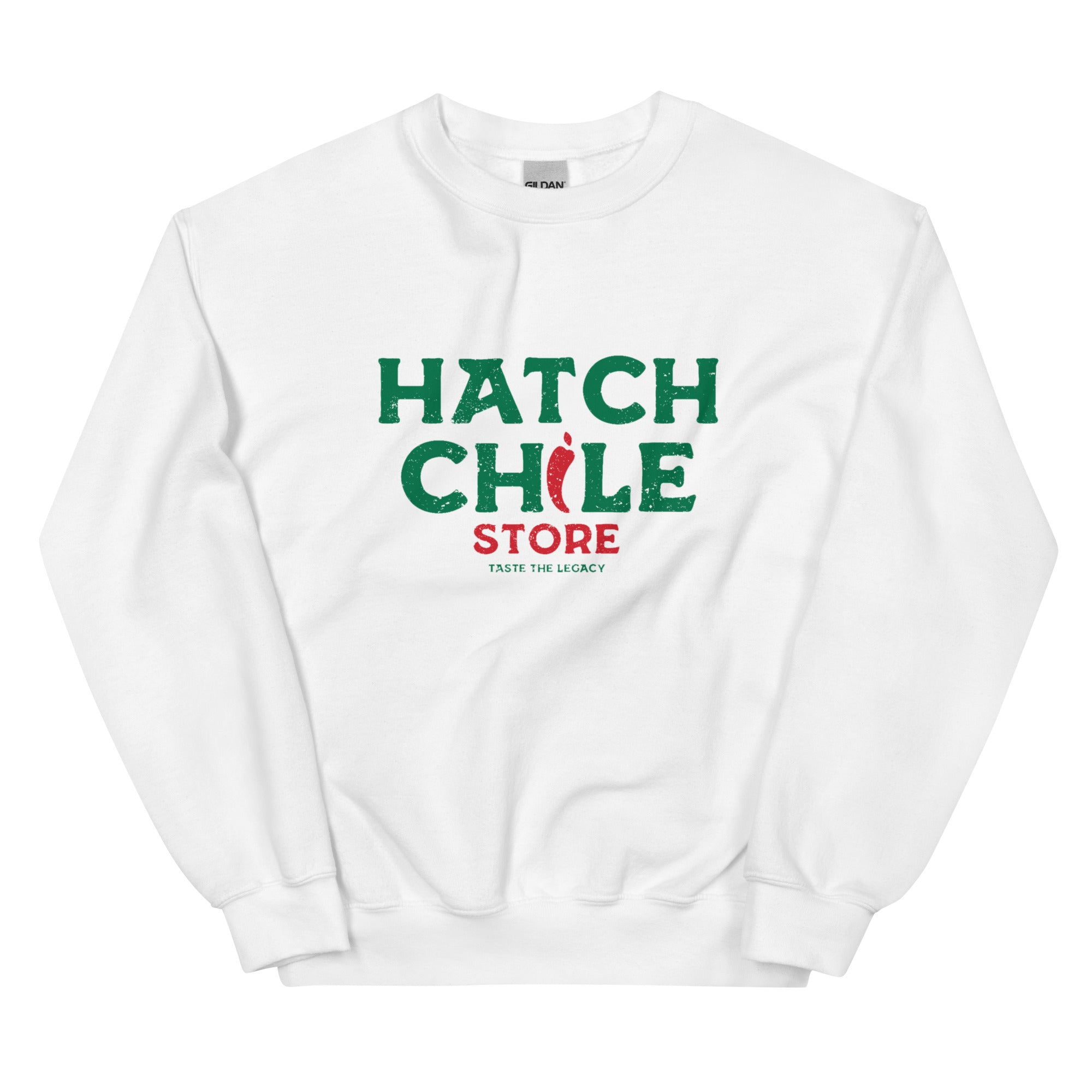 White Hatch Chile Store Sweatshirt - Hatch Green Chile Store