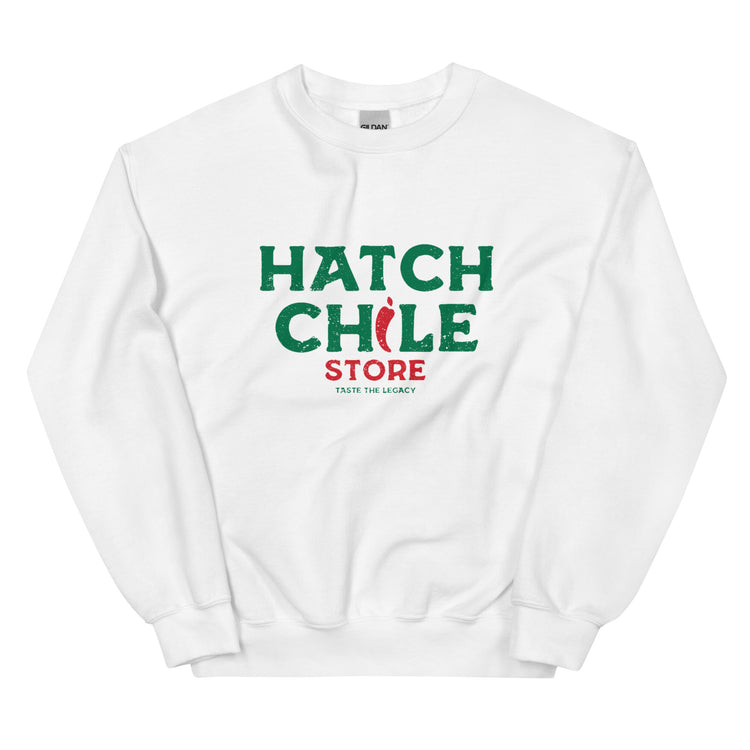 White Hatch Chile Store Sweatshirt - Hatch Green Chile Store