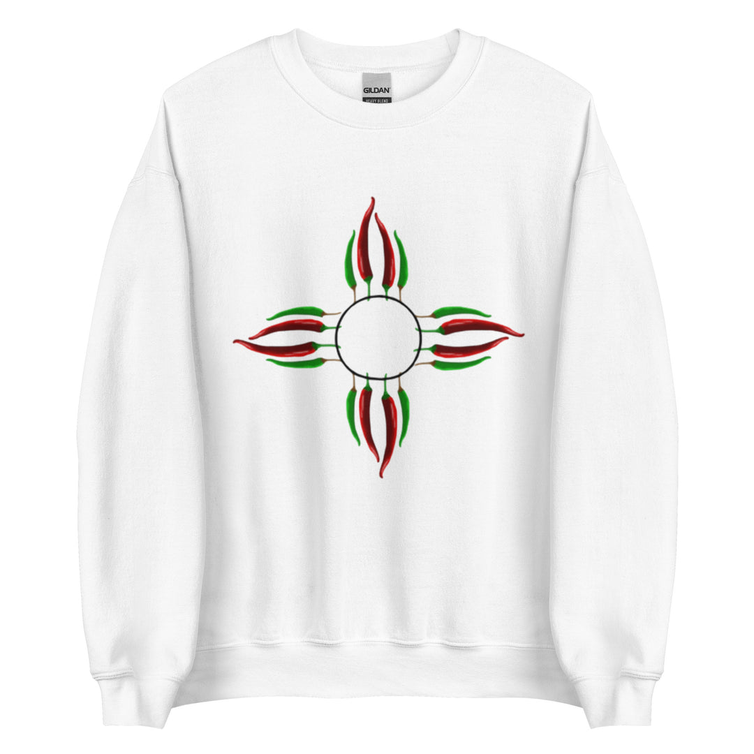 Chile Zia Sweatshirt - White - Hatch Green Chile Store
