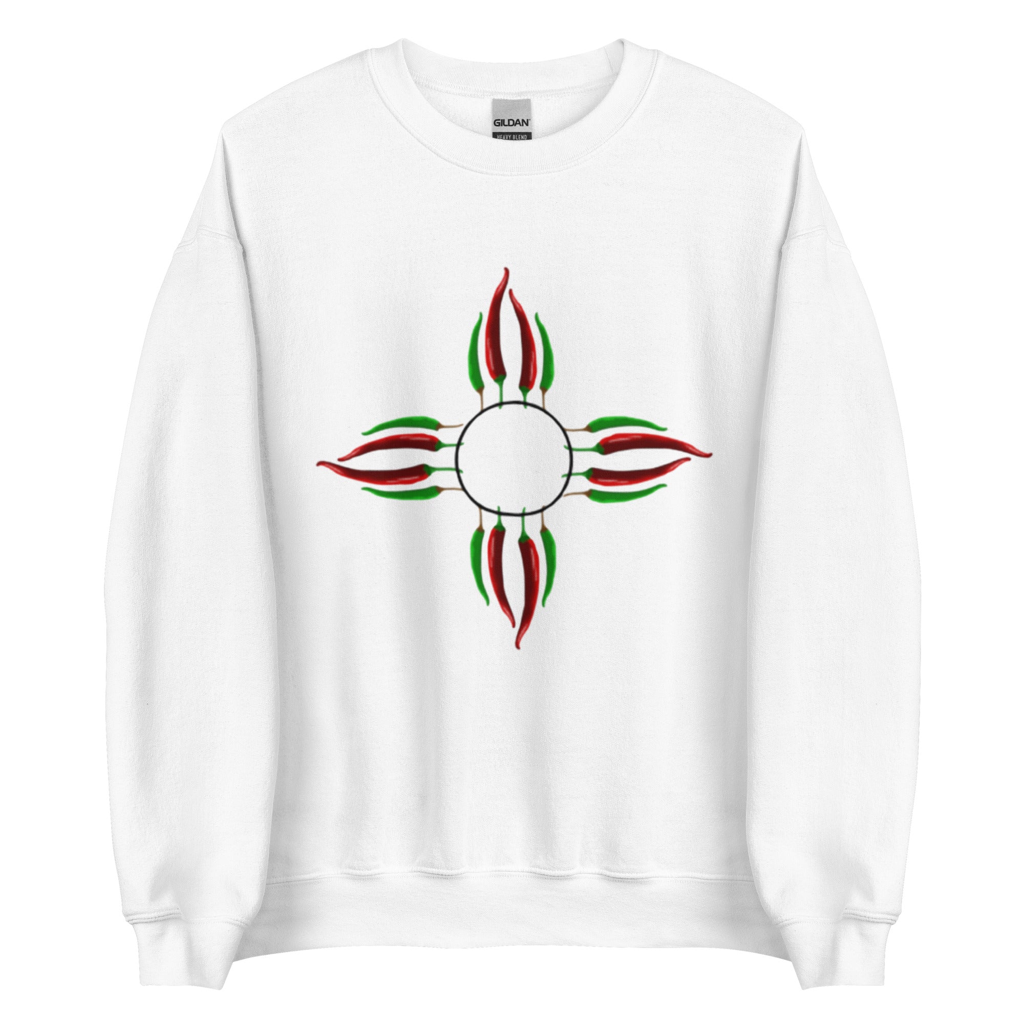 Chile Zia Sweatshirt - White - Hatch Green Chile Store