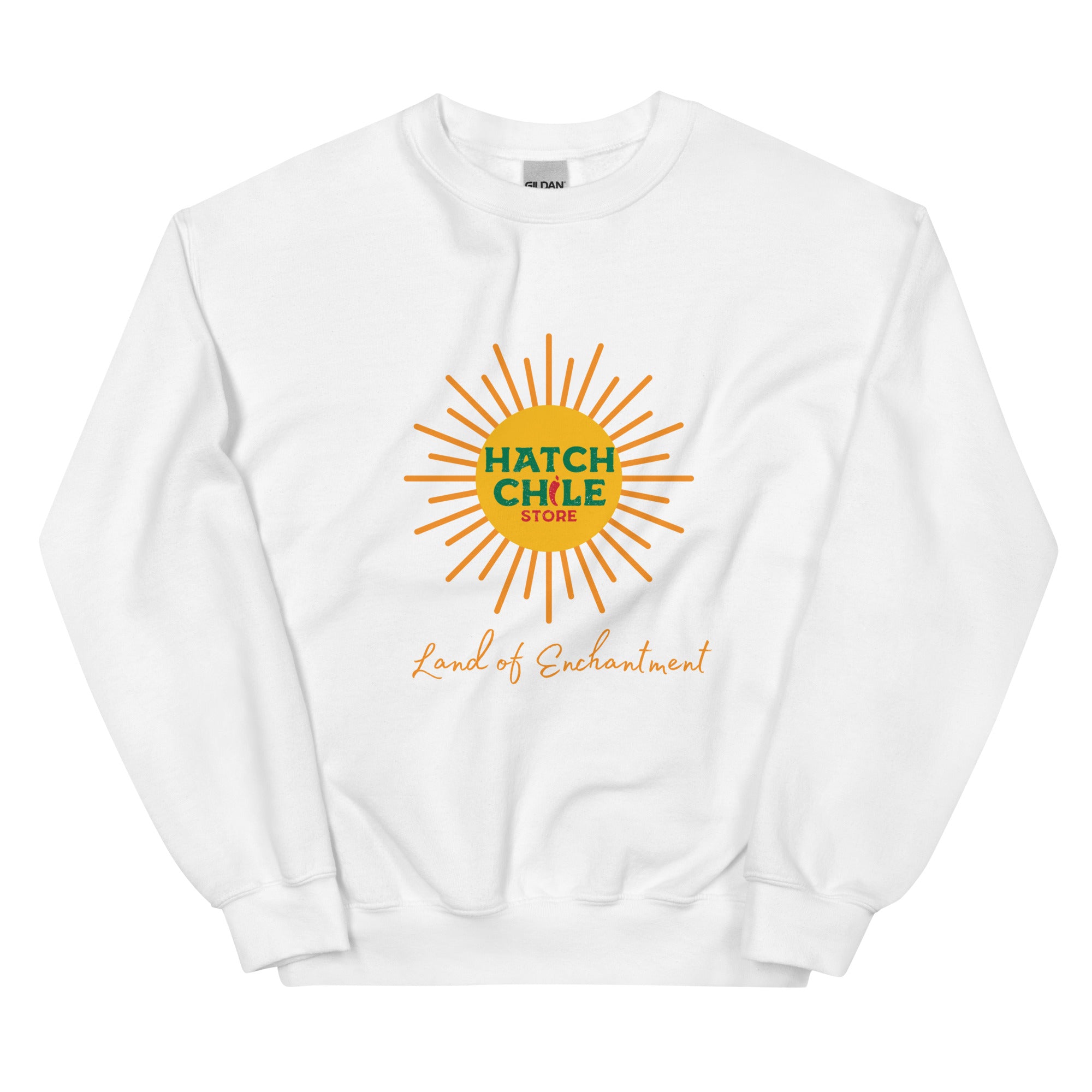 White Land of Enchantment Sweatshirt - Hatch Green Chile Store