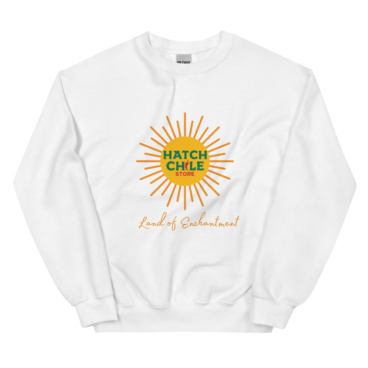 White Land of Enchantment Sweatshirt - Hatch Green Chile Store