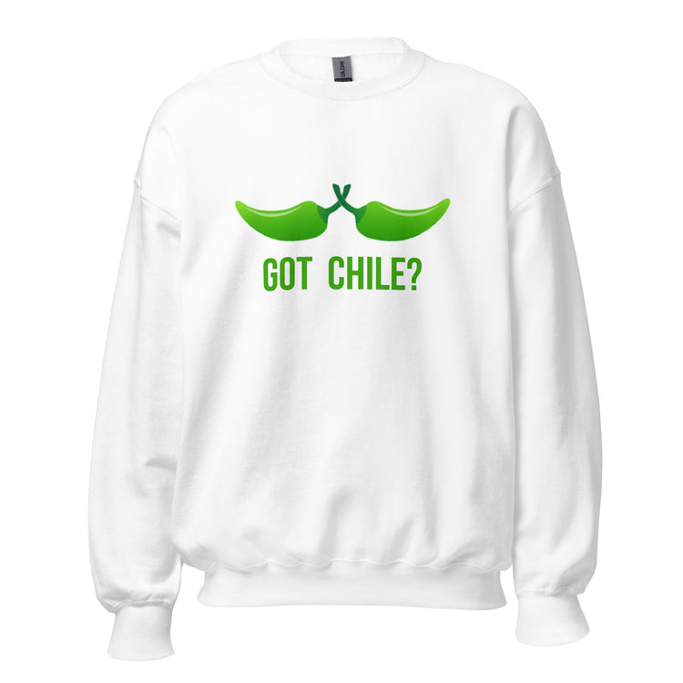 White Unisex Got Chile? Sweatshirt - Hatch Green Chile Store