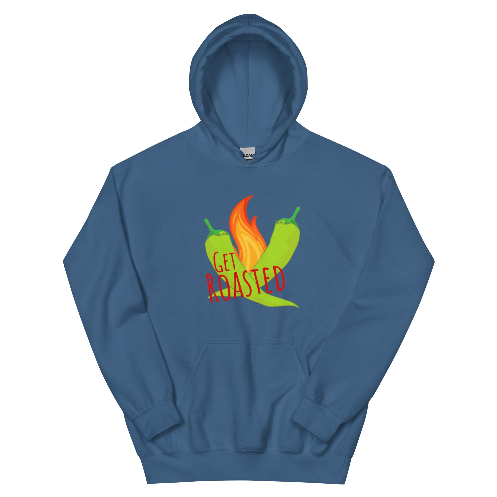 Blue Get Roasted Hoodie - Hatch Green Chile Store