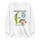 PSA Sweatshirt — unisex sweatshirt in white, front view