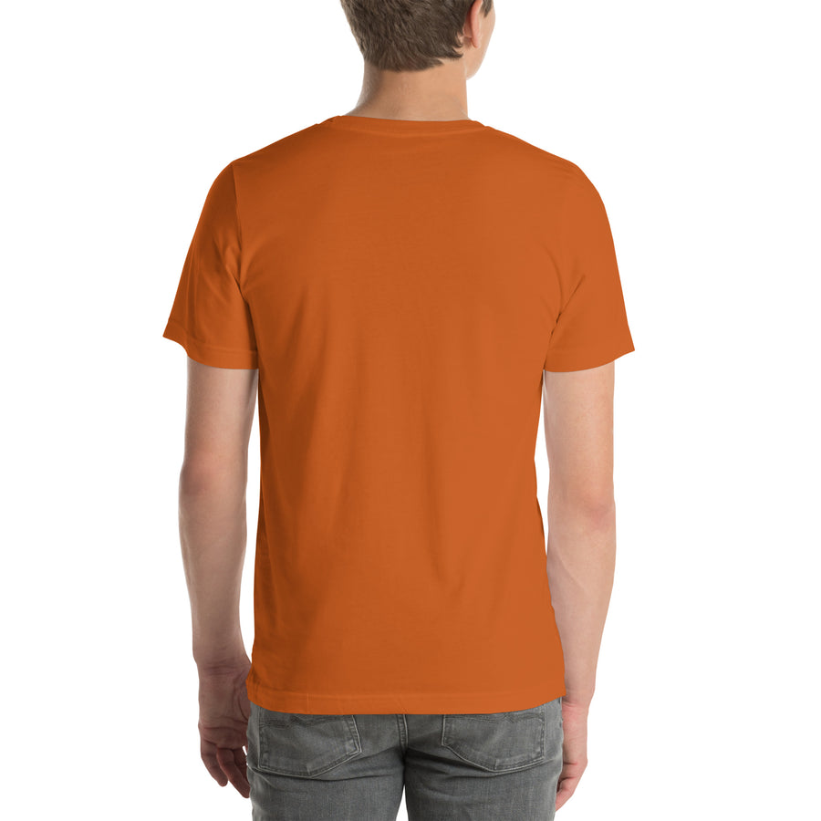 Catch The Hype T-Shirt — unisex t-shirt in autumn, back view
